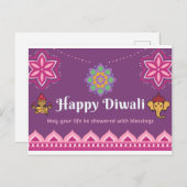 Happy diwali briefkaart (Voorkant / Achterkant)
