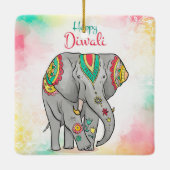 Happy Diwali Ceramic Ornament (Achterkant)