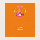 Happy Diwali - Deepalavi Lakshmi Goddess 1 Visitekaartjes (Binnenkant ongevouwen)