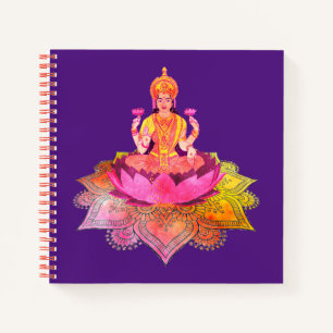 Happy Diwali - Deepalavi Lakshmi Goddess 4 Notitieboek