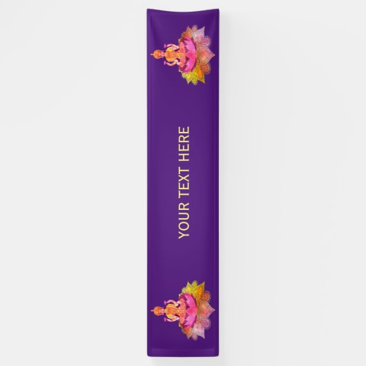 Happy Diwali - Deepalavi Lakshmi Goddess 4 Spandoek (Verticaal)