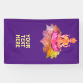 Happy Diwali - Deepalavi Lakshmi Goddess 4 Spandoek (Horizontaal)