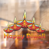 Happy Diwali Deepas Raamsticker (Vel 2)