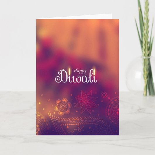 Happy Diwali Deepawali Indian Festival of Lights Kaart (Voorkant)