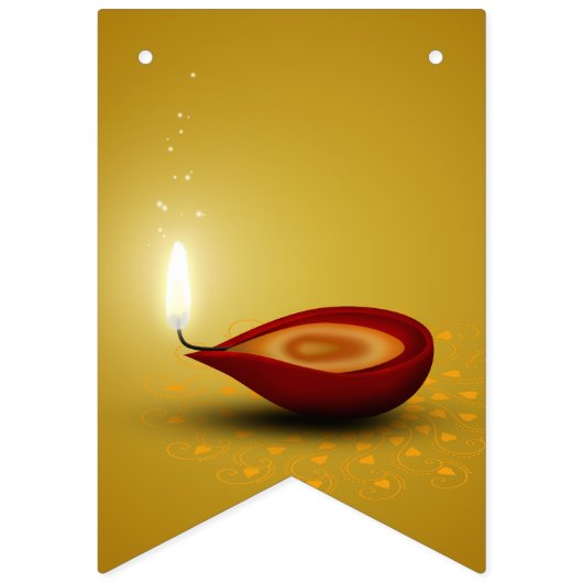 Happy Diwali Diya - Drapeaux de Bunting (Deuxième drapeau)