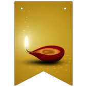 Happy Diwali Diya - Drapeaux de Bunting (Premier drapeau)