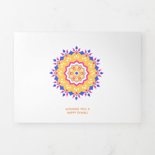 Happy Diwali Drieluik Wenskaart (Cover)