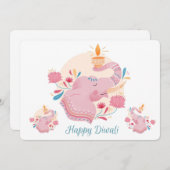 Happy Diwali Feestdagenkaart (Voorkant / Achterkant)