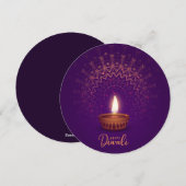 Happy Diwali Feestdagenkaart (Voorkant / Achterkant)