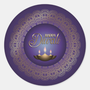 Happy Diwali Festival of Lights Ronde Sticker