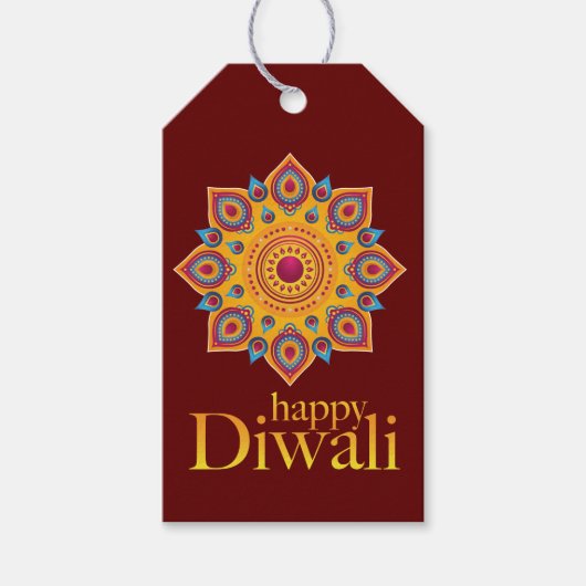 Happy Diwali Festival van Licht Cadeau Label Cadeaulabel (Voorkant)