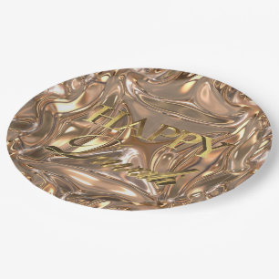 Happy Diwali Festival van Lights Gold Typografie Papieren Bordje