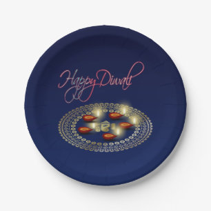 Happy Diwali Ganesha Rangoli - Papier Bord