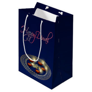 Happy Diwali Ganesha Rangoli - Sac Cadeau Moyen