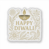 Happy Diwali Gold & Black Sticker Sheet (Devant)