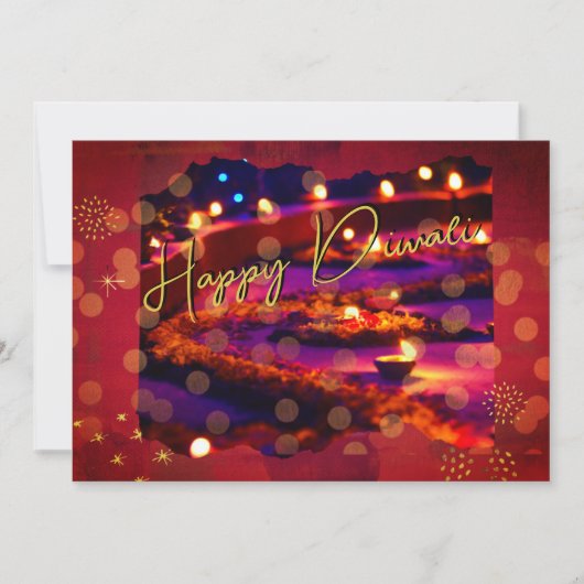 Happy Diwali Holiday Card Feestdagenkaart (Voorkant)