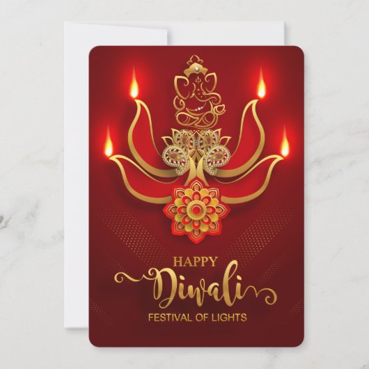 Happy Diwali Holiday Card Feestdagenkaart (Voorkant)