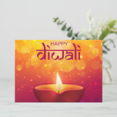 Happy Diwali Holiday Card Feestdagenkaart (Staand voorkant)