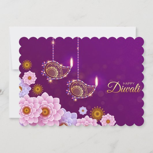 Happy Diwali Holiday Card Feestdagenkaart (Voorkant)