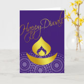 Happy Diwali Kaart (Gele Bloem)