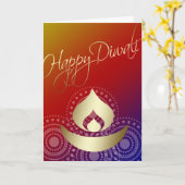 Happy Diwali Kaart (Gele Bloem)