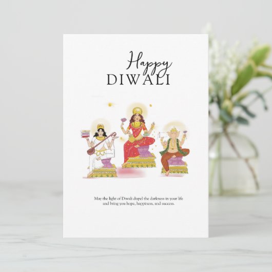 Happy diwali kaart (Staand voorkant)