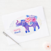 Happy Diwali Ovale Sticker (Envelop)