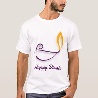 Happy Diwali Paars T-shirt