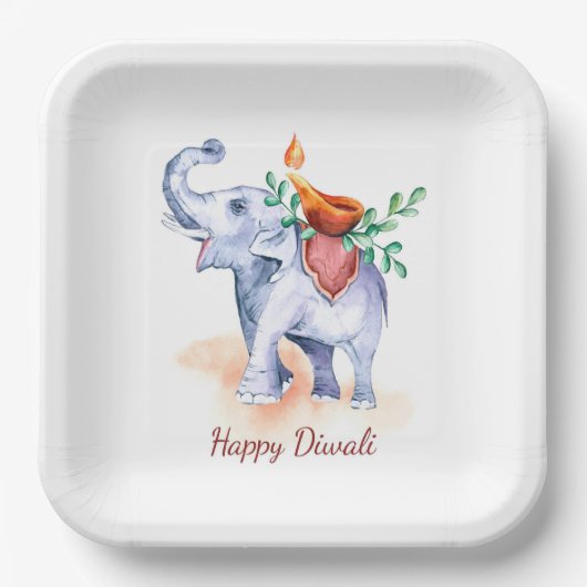 Happy Diwali Paper-Bord Papieren Bordje (Voorkant)