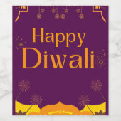 Happy Diwali Party Wijn Etiket (Enkel label)