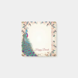 Happy Diwali Peacock Border Post-it® Notes