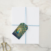 Happy Diwali Peacock Cadeaulabel (Met Touw)