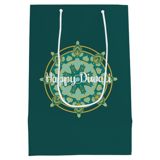 Happy Diwali Rangoli Medium Cadeauzakje (Achterkant)