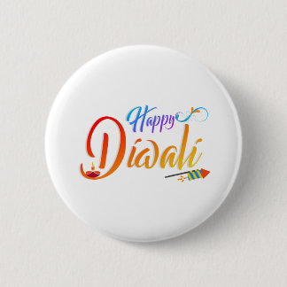 Happy diwali ronde button 5,7 cm