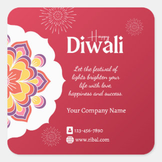 Happy Diwali Round Custom Sticker