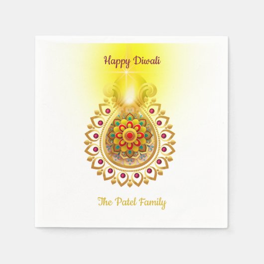 Happy Diwali Servet (Voorkant)