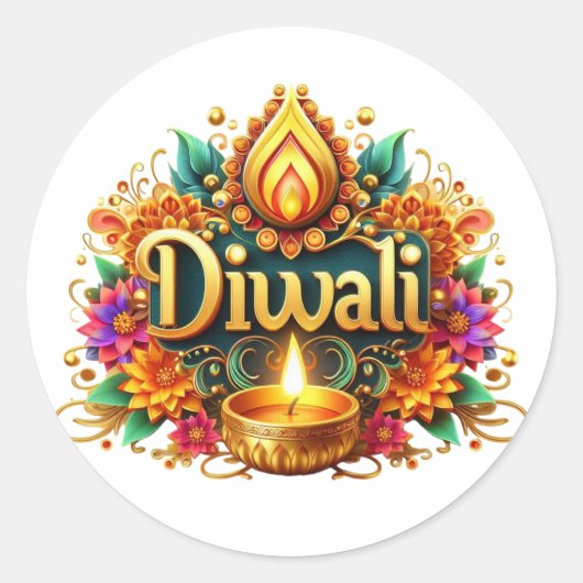 Happy Diwali Sticker (Voorkant)
