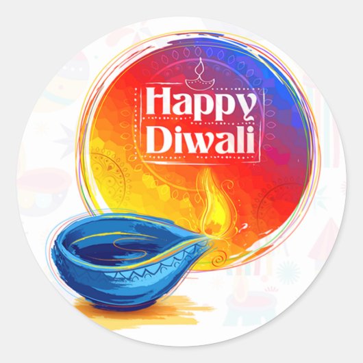 Happy Diwali sticker (Voorkant)
