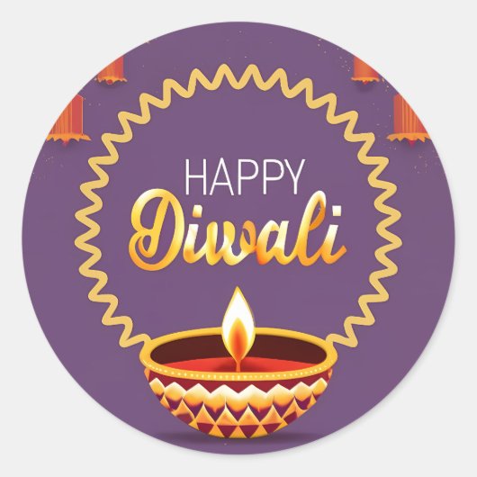 Happy Diwali Sticker (Voorkant)