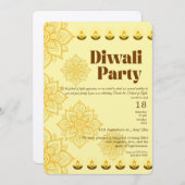 Happy Diwali Uitnodiging (Voorkant / Achterkant)