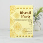 Happy Diwali Uitnodiging (Staand voorkant)