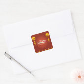 Happy Diwali Vierkante Sticker (Envelop)