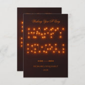 Happy Diwali Warm Verlichte String Lights Bedankkaart (Voorkant / Achterkant)