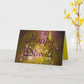 Happy Diwali wenskaart. Kaart (Gele Bloem)