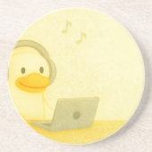 Happy DJ Zandsteen Onderzetter (Voorkant)