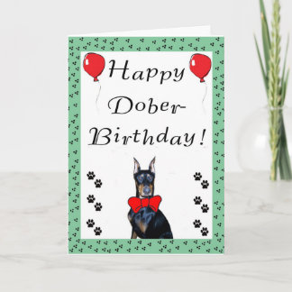 Happy Dober-Birthday Wenskaart Kaart