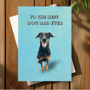 Happy Doberman beste hondenvader ooit Vaderdag Kaart