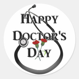 Happy Doctor's Dag Ronde Sticker