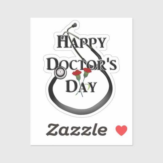Happy Doctor's Dag Sticker (Vel)