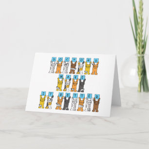 Happy Doctors Day Cartoon Cats in Bandages Kaart